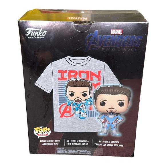 Funko Pop! Tees Marvel Avengers Endgame Iron Man Tee Vinyl Set - XL - Picture 2 of 2